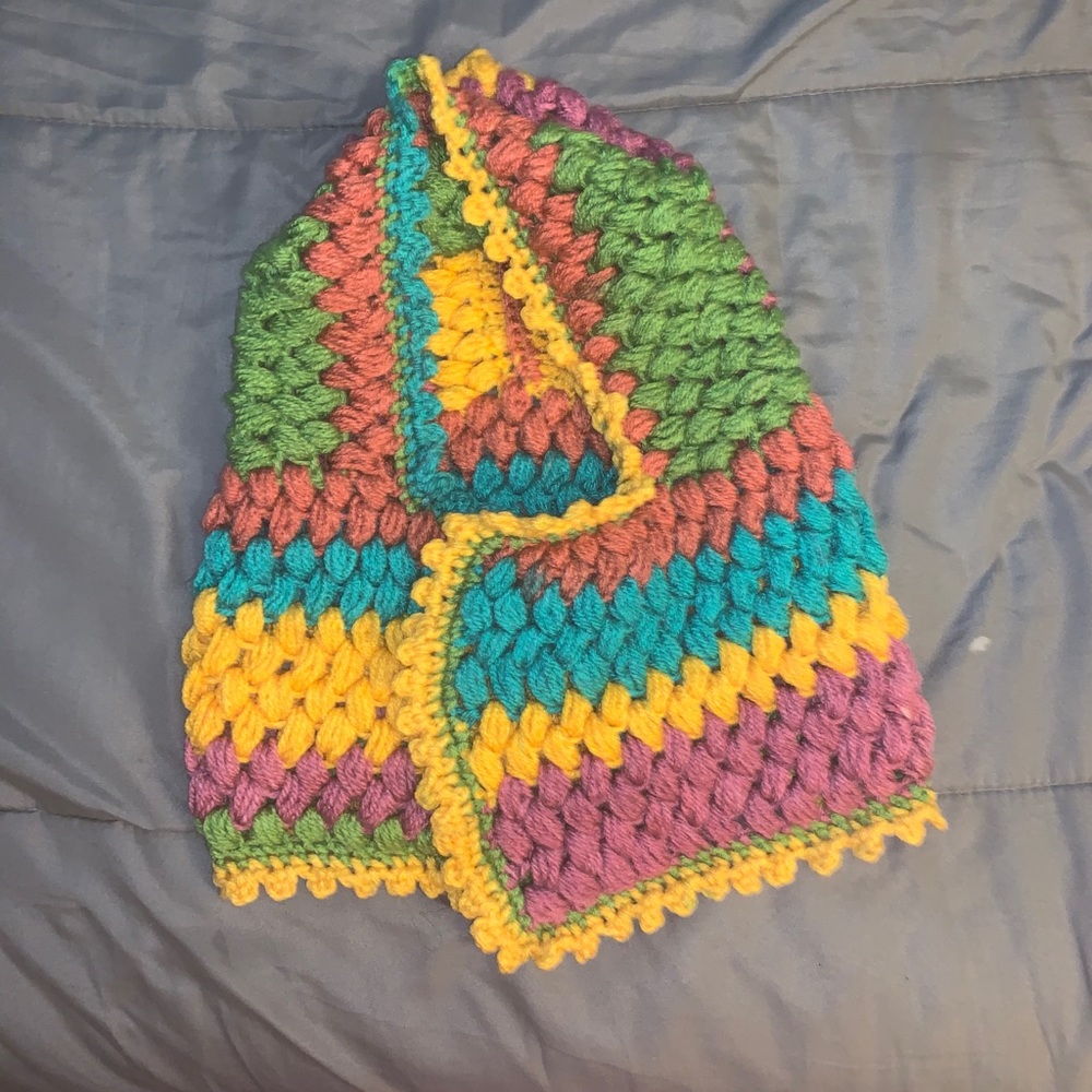 Custom crochet hooded wrap